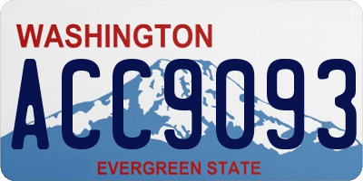 WA license plate ACC9093