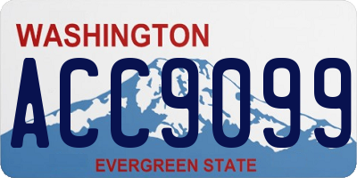 WA license plate ACC9099