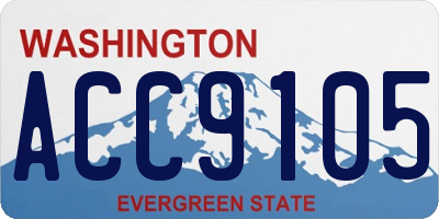 WA license plate ACC9105