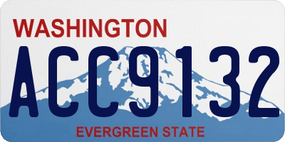 WA license plate ACC9132