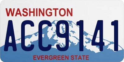 WA license plate ACC9141