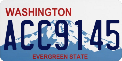 WA license plate ACC9145