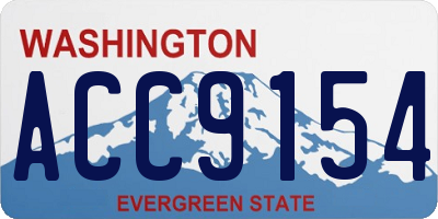 WA license plate ACC9154