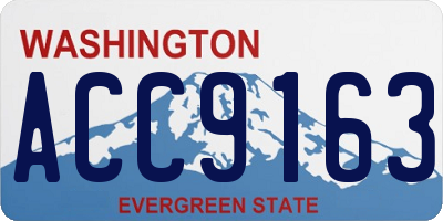 WA license plate ACC9163