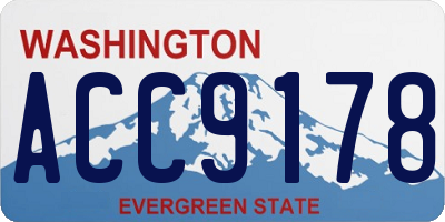 WA license plate ACC9178