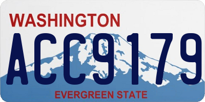 WA license plate ACC9179