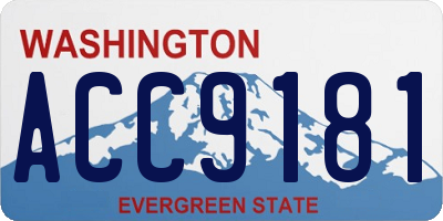 WA license plate ACC9181