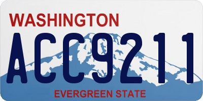 WA license plate ACC9211