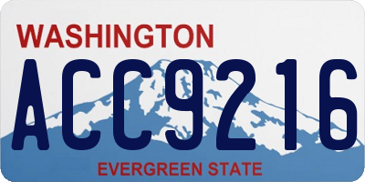 WA license plate ACC9216