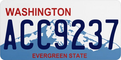 WA license plate ACC9237