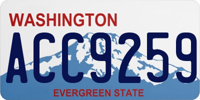 WA license plate ACC9259