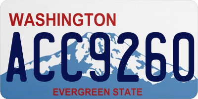 WA license plate ACC9260