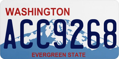 WA license plate ACC9268