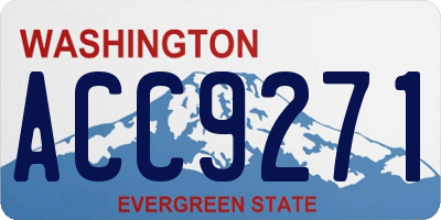 WA license plate ACC9271