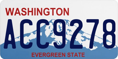 WA license plate ACC9278