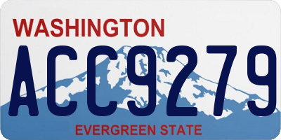 WA license plate ACC9279