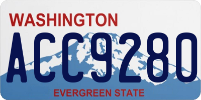 WA license plate ACC9280