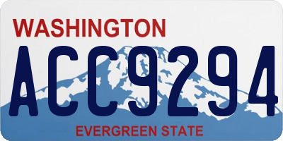 WA license plate ACC9294