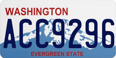 WA license plate ACC9296