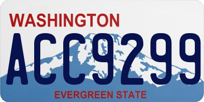 WA license plate ACC9299