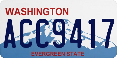 WA license plate ACC9417