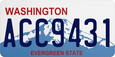 WA license plate ACC9431