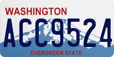 WA license plate ACC9524