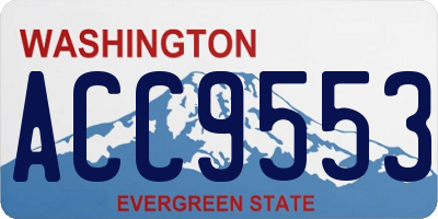 WA license plate ACC9553