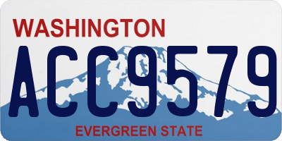 WA license plate ACC9579