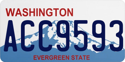 WA license plate ACC9593