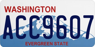 WA license plate ACC9607