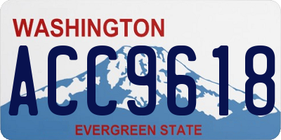 WA license plate ACC9618