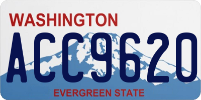 WA license plate ACC9620