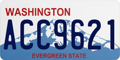 WA license plate ACC9621