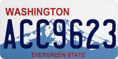 WA license plate ACC9623