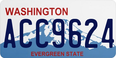 WA license plate ACC9624