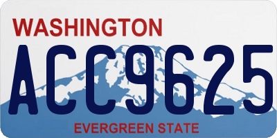 WA license plate ACC9625