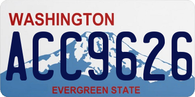 WA license plate ACC9626