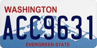 WA license plate ACC9631