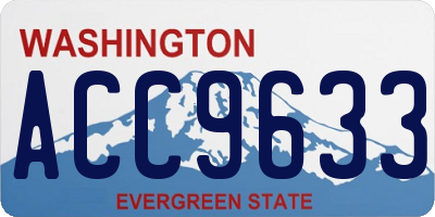 WA license plate ACC9633