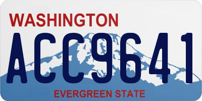 WA license plate ACC9641