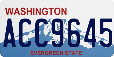 WA license plate ACC9645