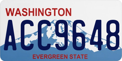 WA license plate ACC9648