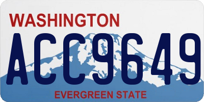 WA license plate ACC9649