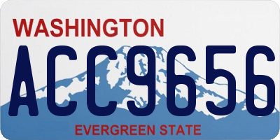 WA license plate ACC9656