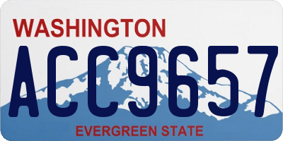 WA license plate ACC9657