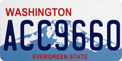 WA license plate ACC9660