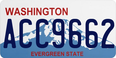 WA license plate ACC9662
