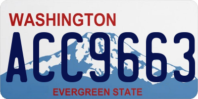 WA license plate ACC9663