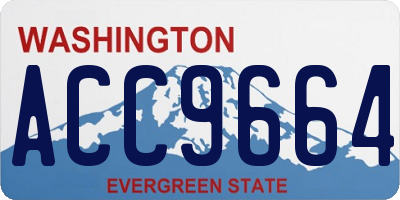 WA license plate ACC9664